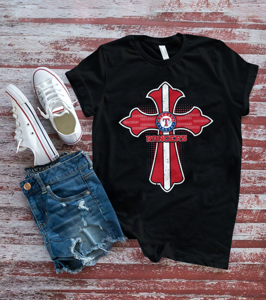 Texas Rangers Cross For Jesus Fans T-Shirt