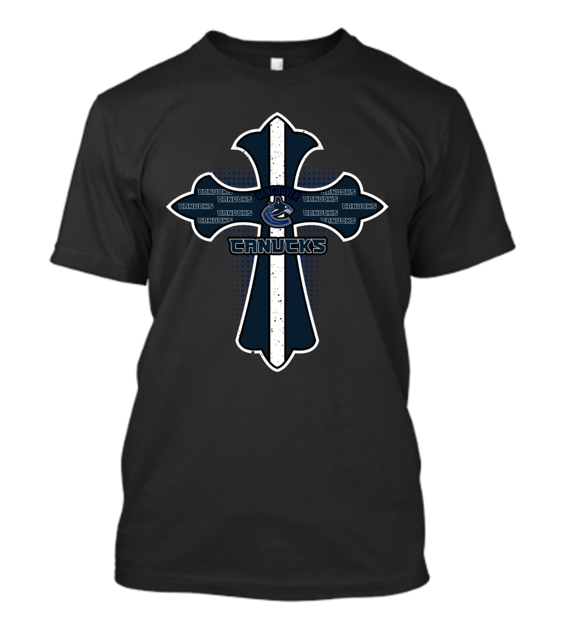 Vancouver Canucks Cross Logo Christian Fans Support T-Shirt