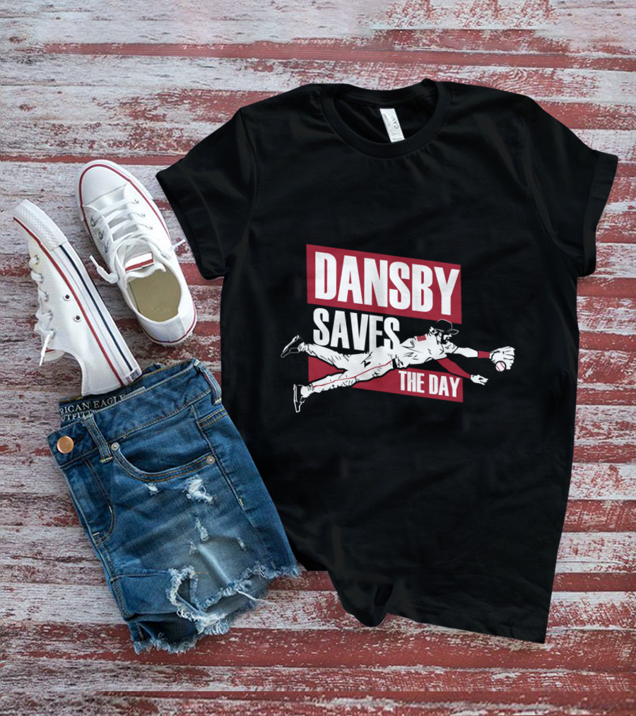 Dansby Saves The Day Baseball Dive Action T-Shirt
