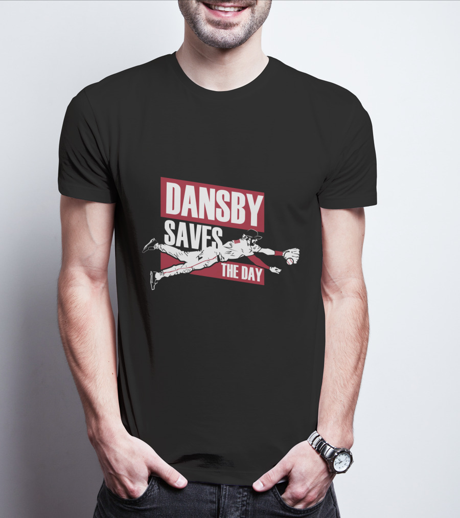 Dansby Saves The Day Baseball Dive Action T-Shirt