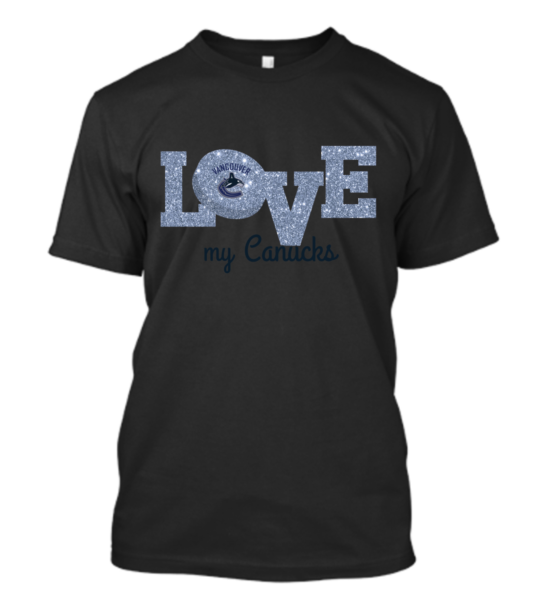 Vancouver Canucks Glitter Love My Canucks Fan Appreciation T-Shirt