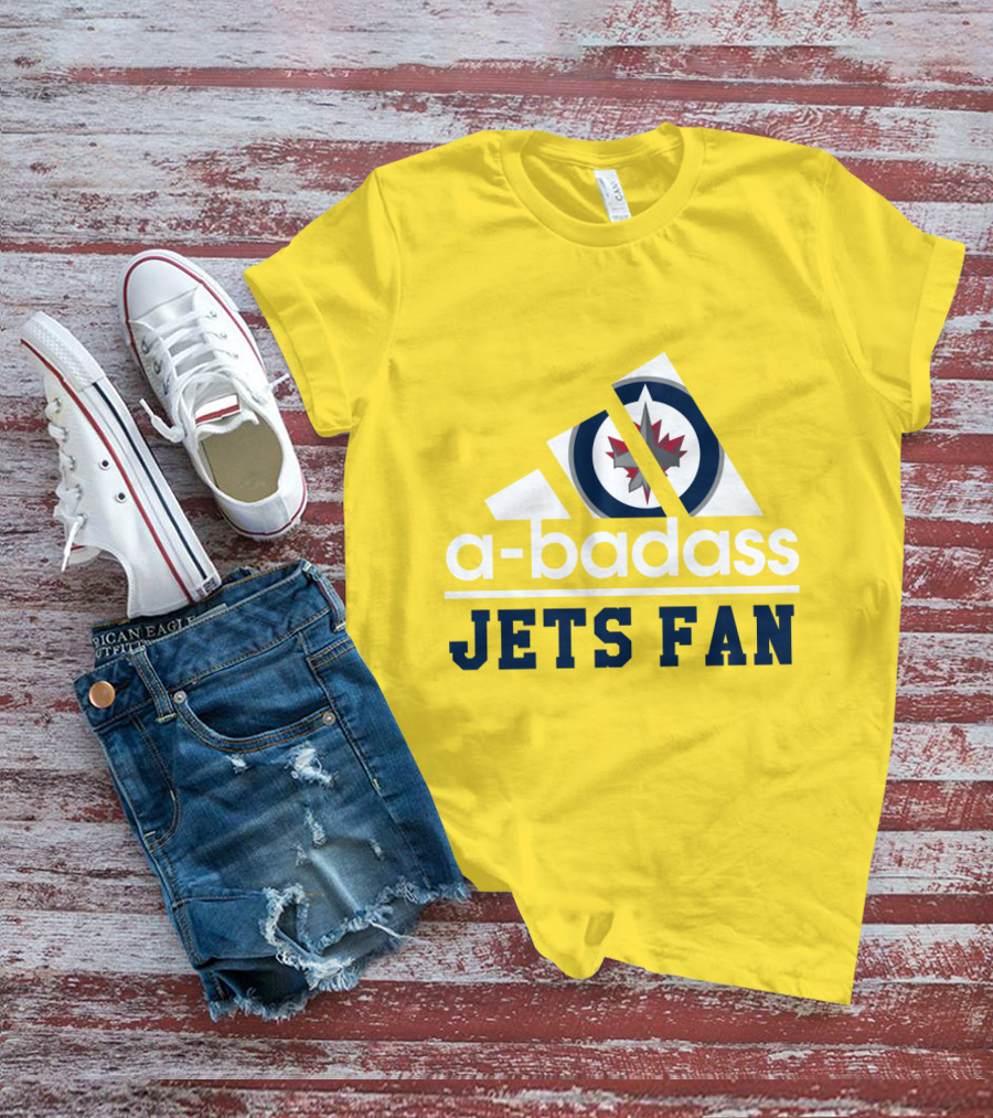 Jets Fan A-Badass Winnipeg Logo Cool T-Shirt
