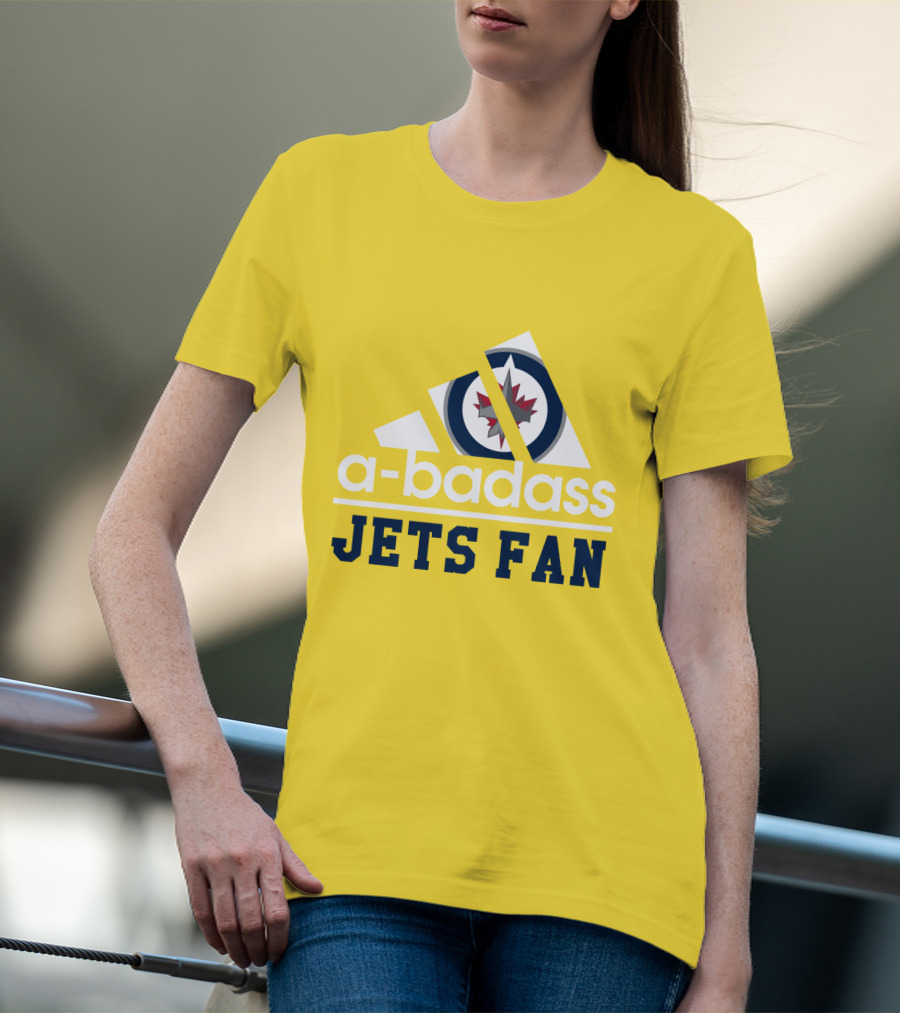 Jets Fan A-Badass Winnipeg Logo Cool T-Shirt