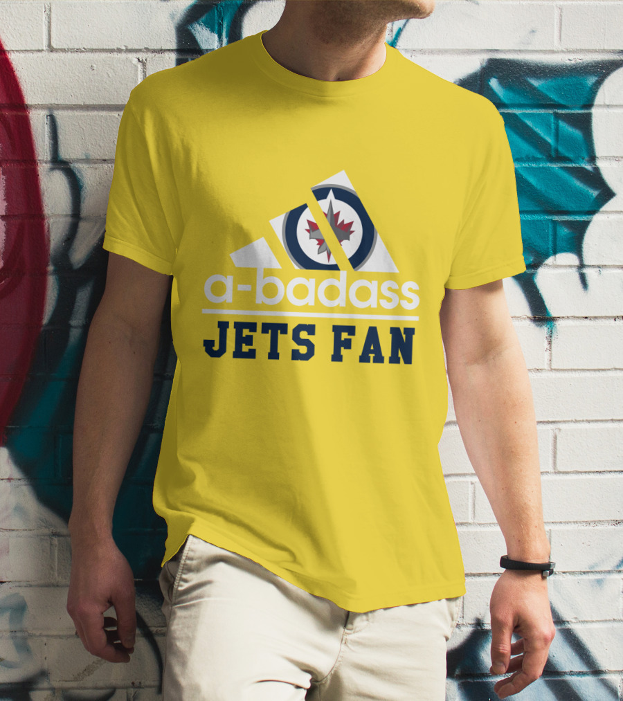 Jets Fan A-Badass Winnipeg Logo Cool T-Shirt