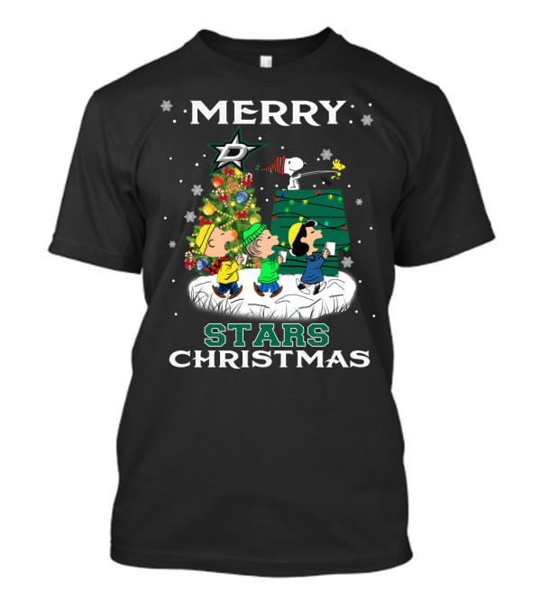 Merry Stars Christmas With Snoopy And Dallas Fans T-Shirt