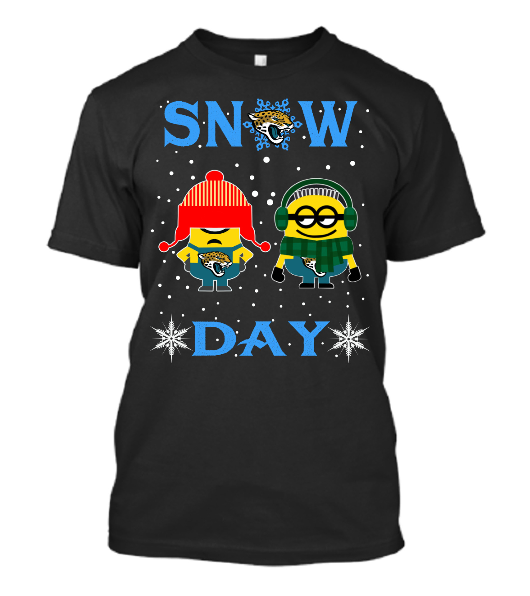 Snow Day Jacksonville Jaguars Vs Minion T-Shirt