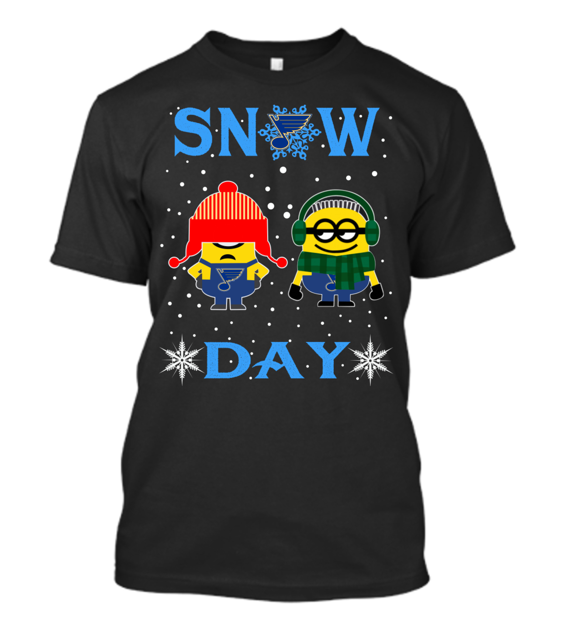 Snow Day St. Louis Blues Minion Fans Fun T-Shirt
