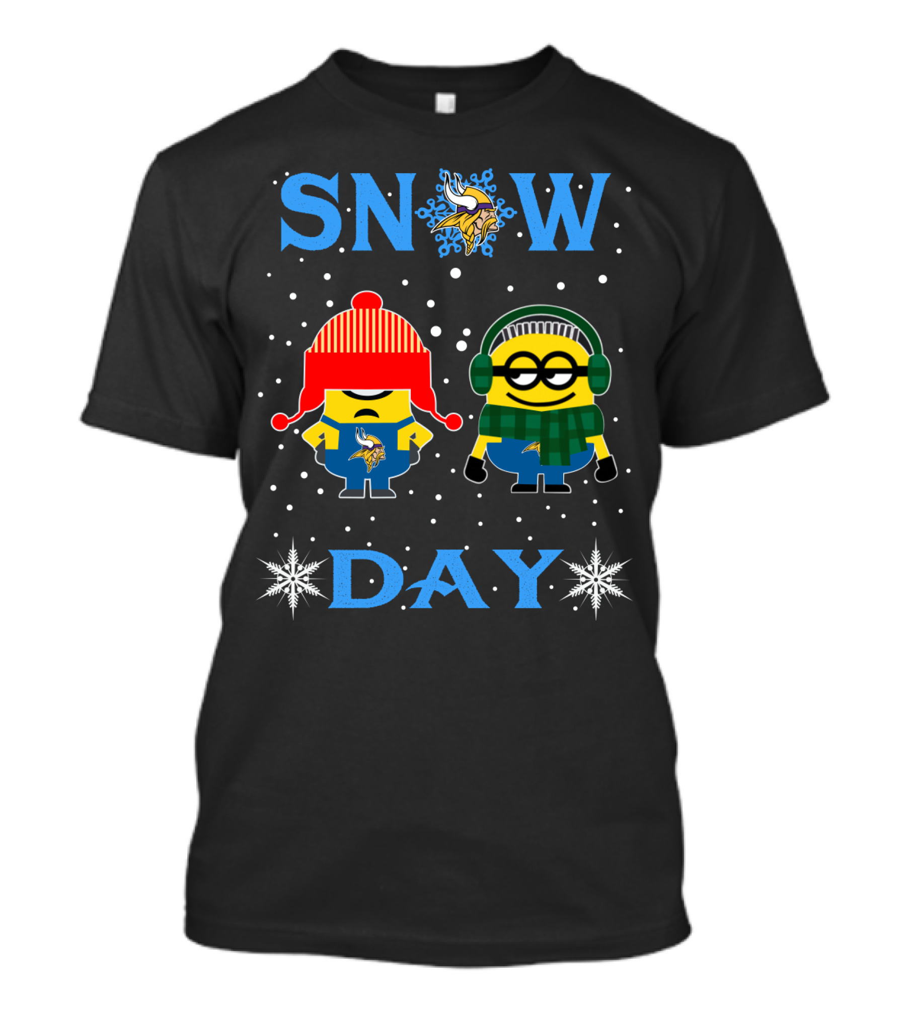 Minnesota Vikings Snow Day Minions Adventure T-Shirt