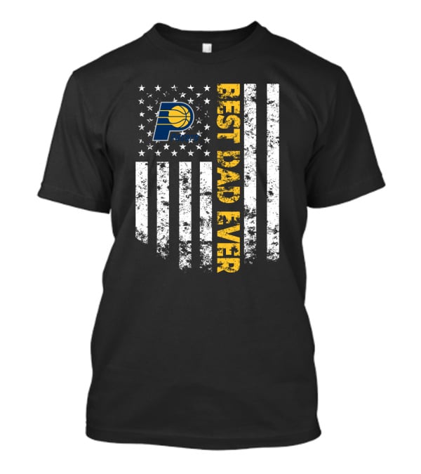 Indiana Pacers Best Dad Ever American Flag T-Shirt