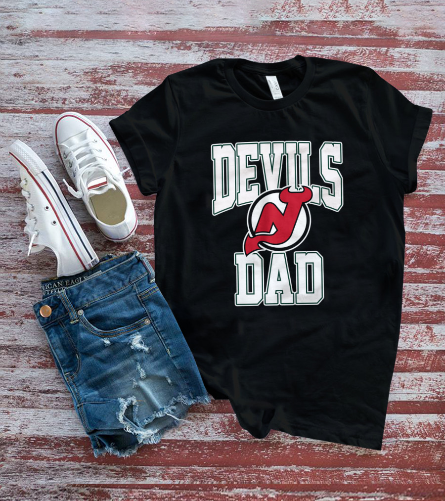 New Jersey Devils Dad Hockey Fan T-Shirt