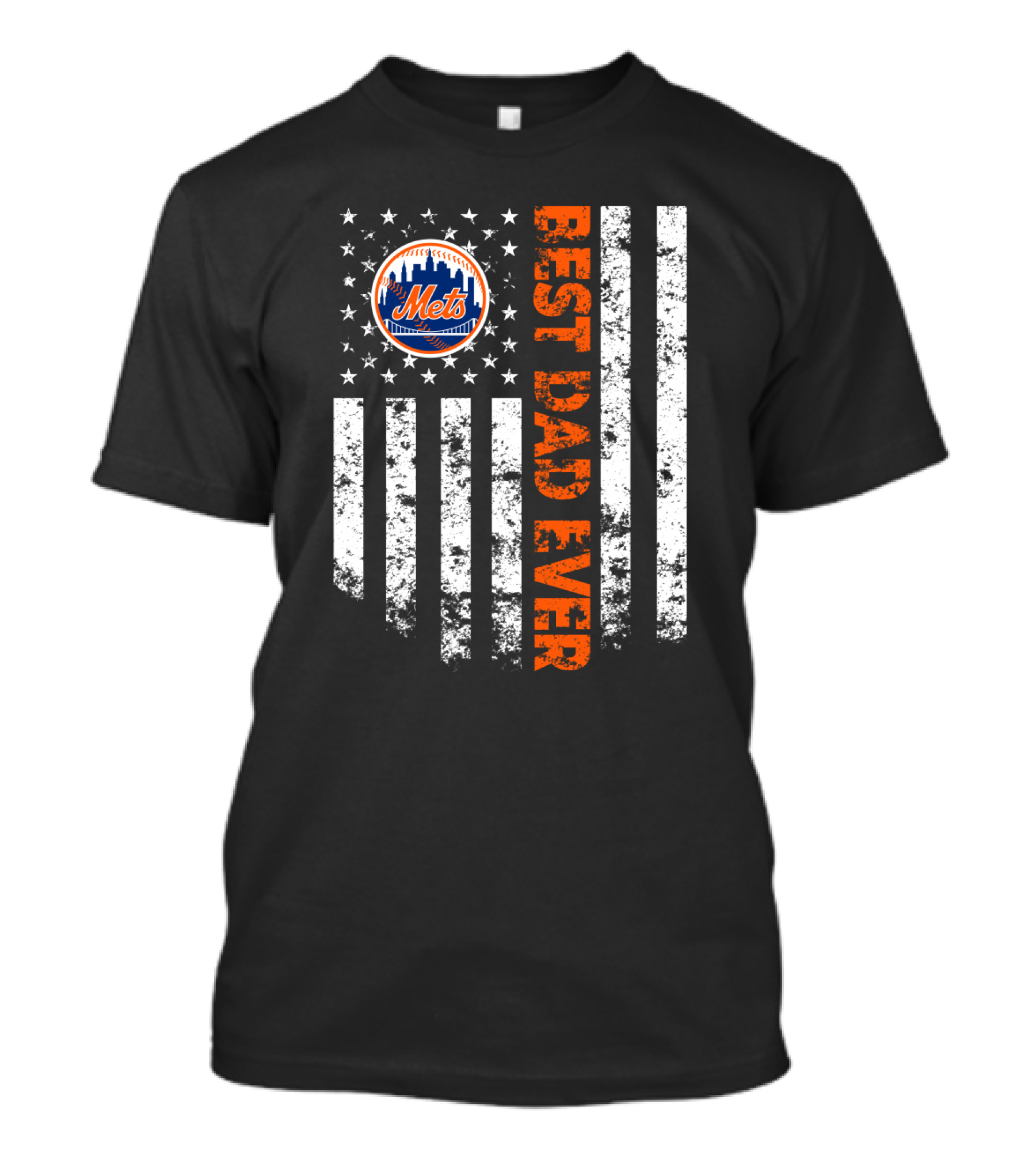 New York Mets Best Dad Ever Stars And Stripes T-Shirt