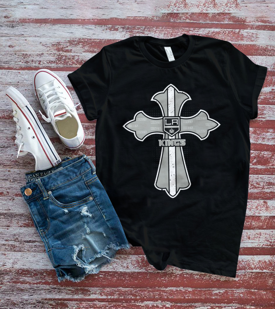 LA Kings And Cross For Jesus Fans Unite With Iconic Symbol And Hockey Spirit T-Shirt