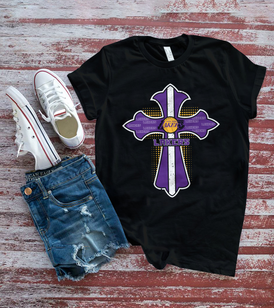 Los Angeles Lakers Cross For Jesus Fans T-Shirt