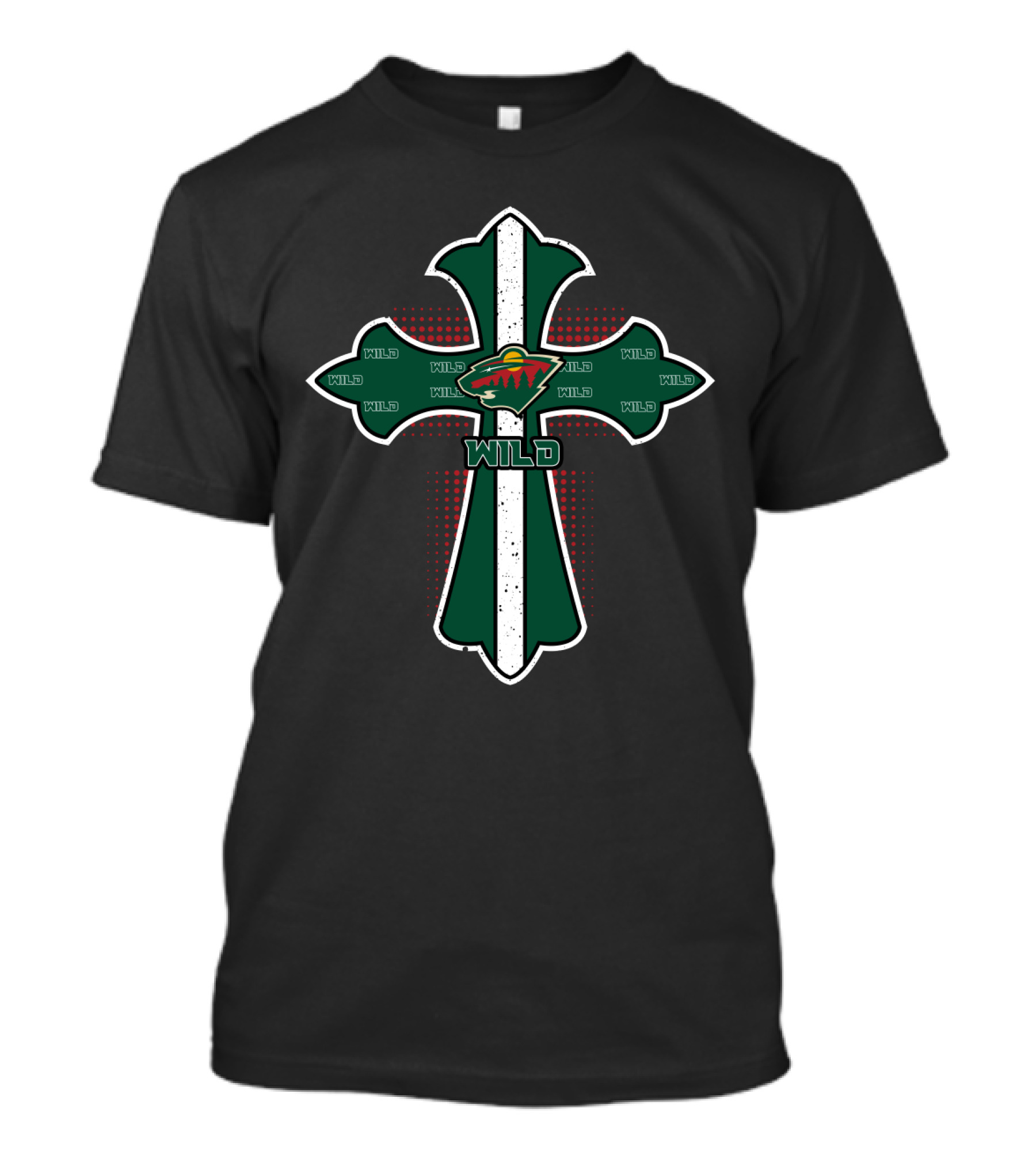 Wild Cross For Jesus And Minnesota Fans Iconic Logo Representation T-Shirt