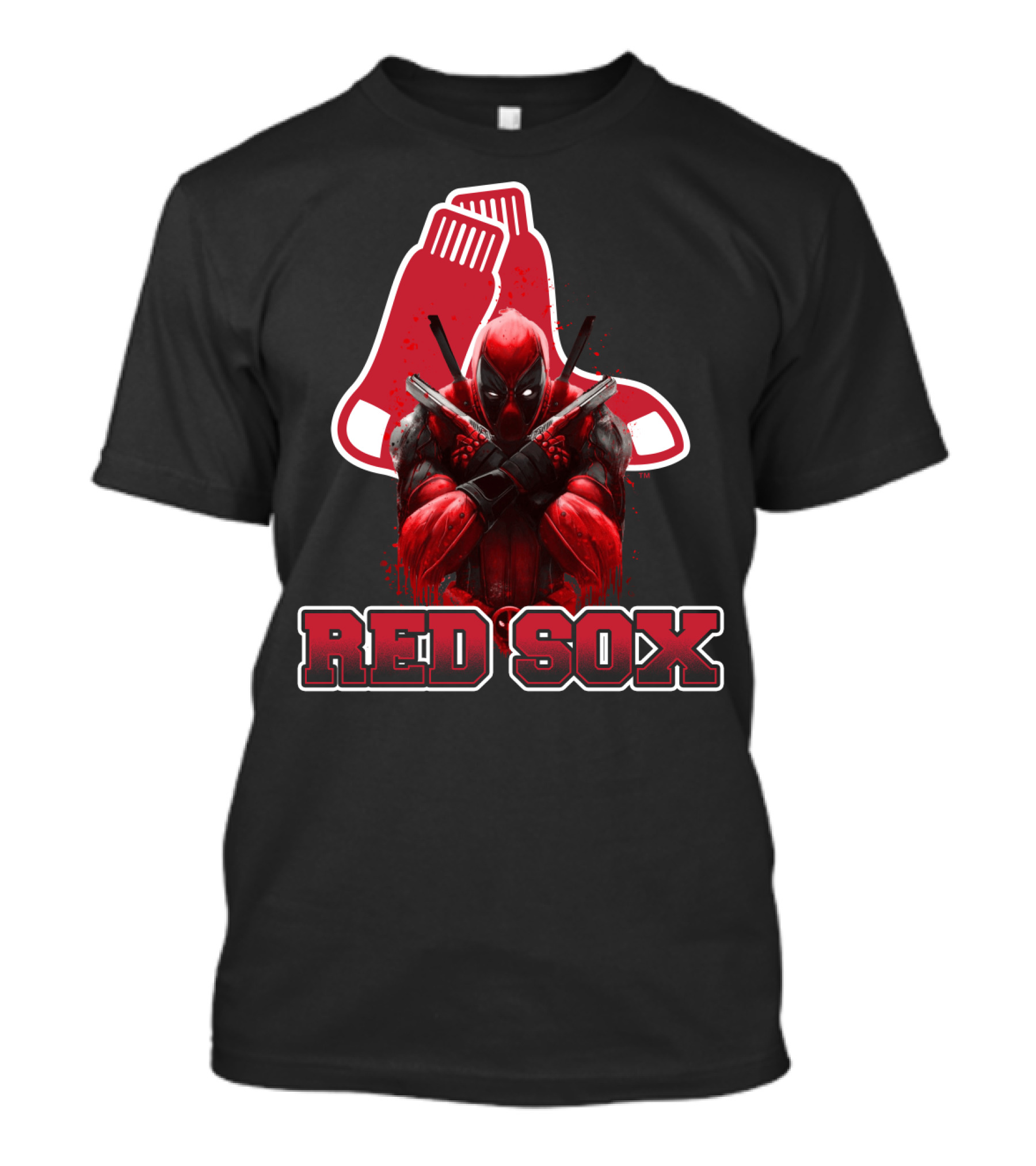 Boston Red Sox Deadpool Mashup With Iconic Sox T-Shirt