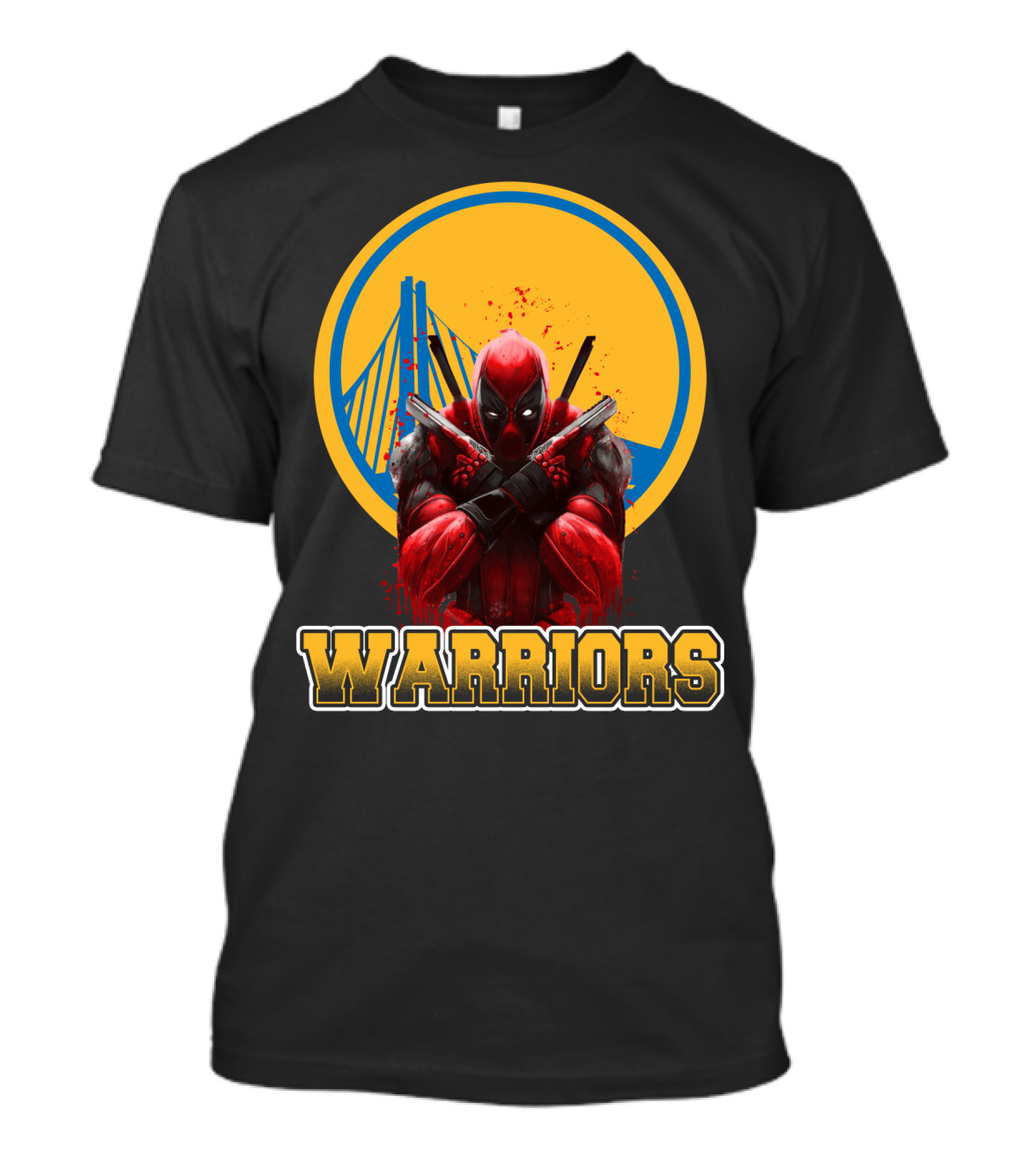 Warriors Deadpool Fans Crossover With Golden State T-Shirt