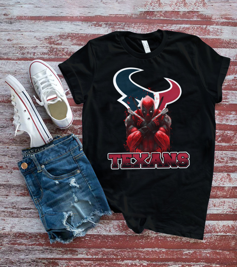Texans Deadpool Crossover Featuring Houston NFL T-Shirt
