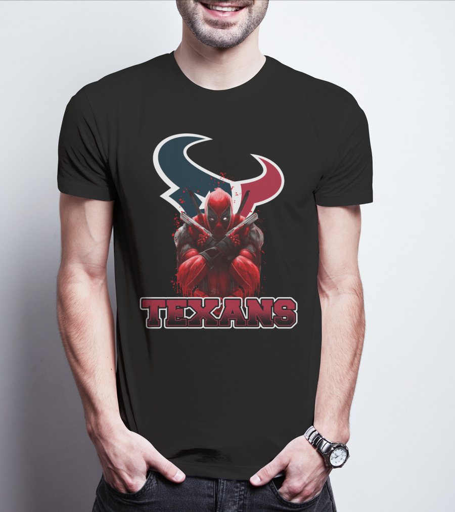 Texans Deadpool Crossover Featuring Houston NFL T-Shirt