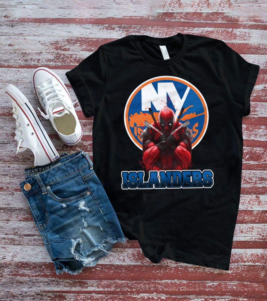 New York Islanders Deadpool Crossover Fans T-Shirt