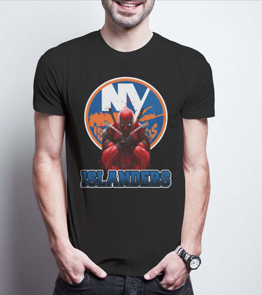 New York Islanders Deadpool Crossover Fans T-Shirt