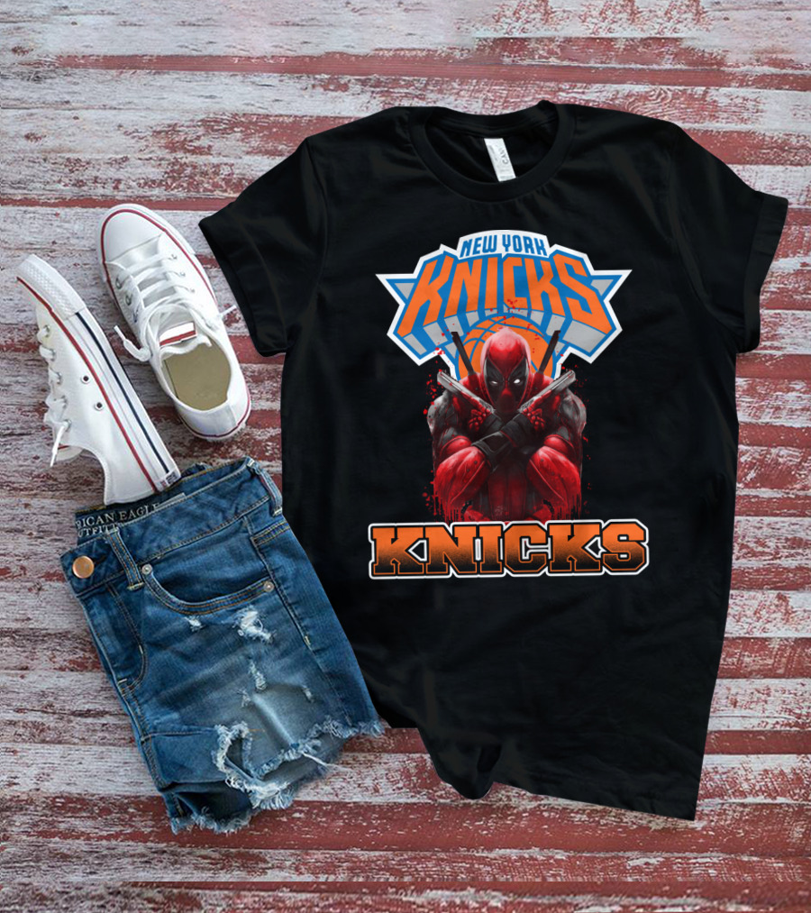 New York Knicks Deadpool Crossover Basketball Fans T-Shirt