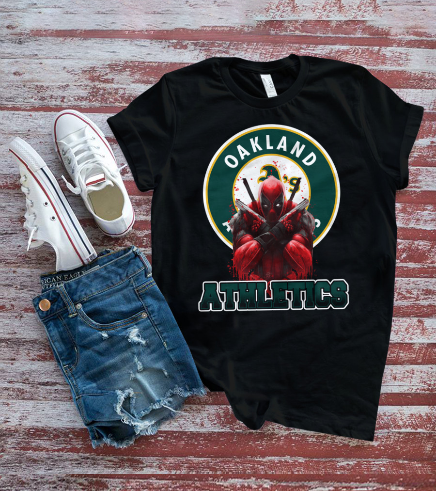 Oakland Athletics Deadpool Crossover Fan T-Shirt
