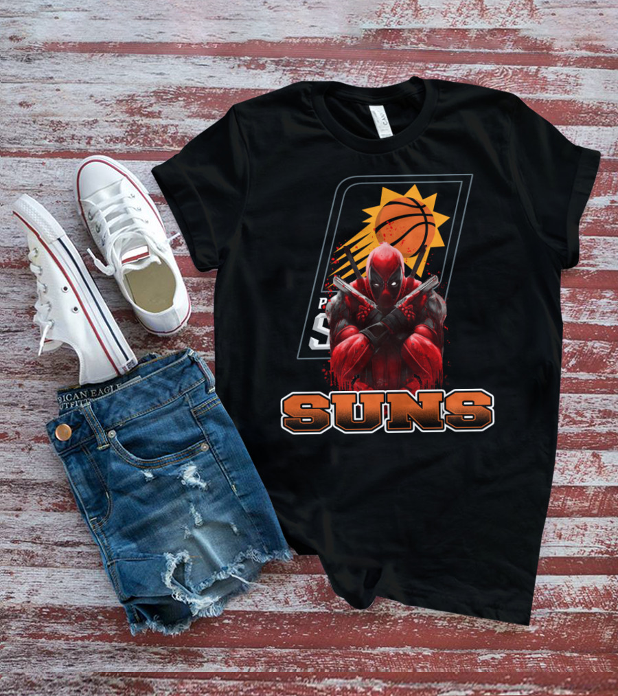 Phoenix Suns Basketball Deadpool Crossover Fan T-Shirt