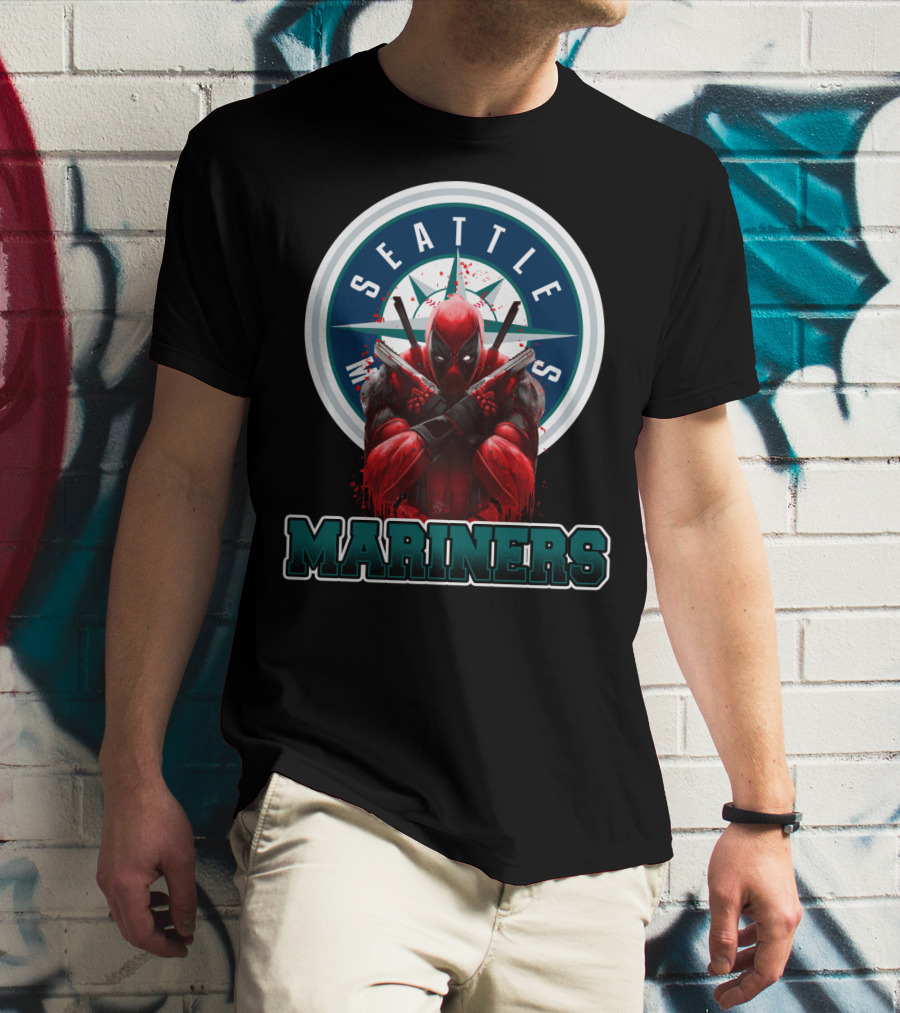 Seattle Mariners Deadpool Mashup Mariners Fan Gear T-Shirt