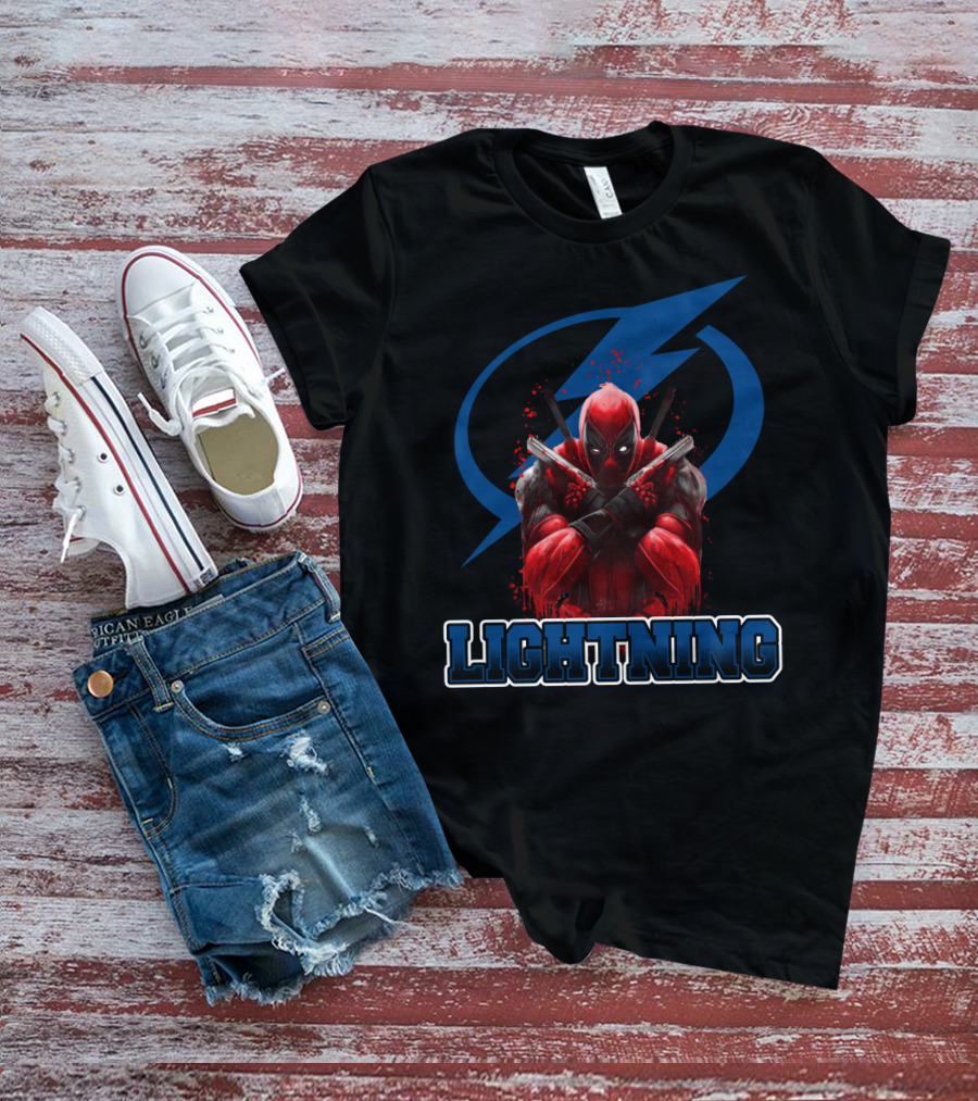 Tampa Bay Lightning Deadpool Crossover Fans T-Shirt