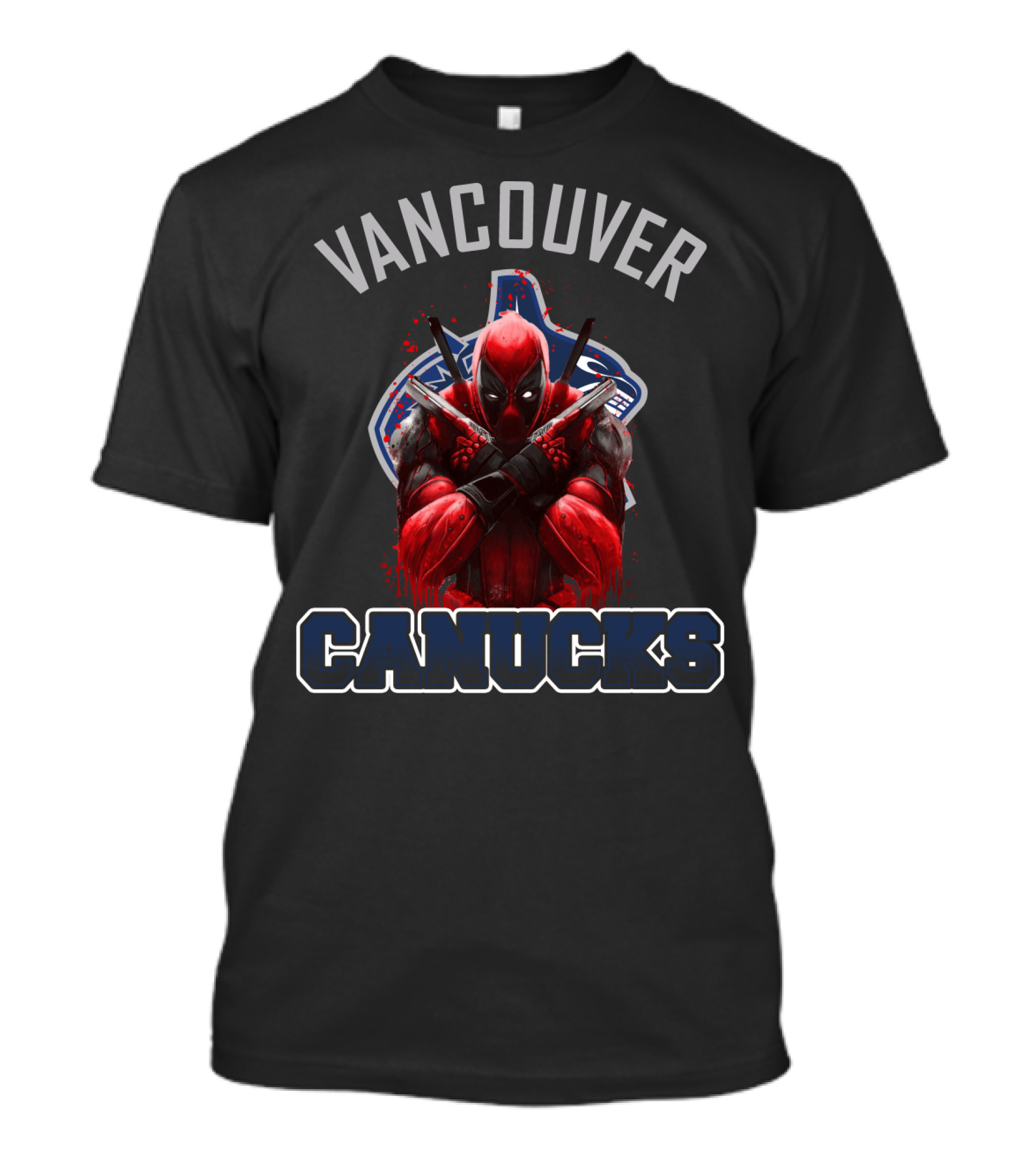 Vancouver Canucks Deadpool Crossover Fans Combo T-Shirt
