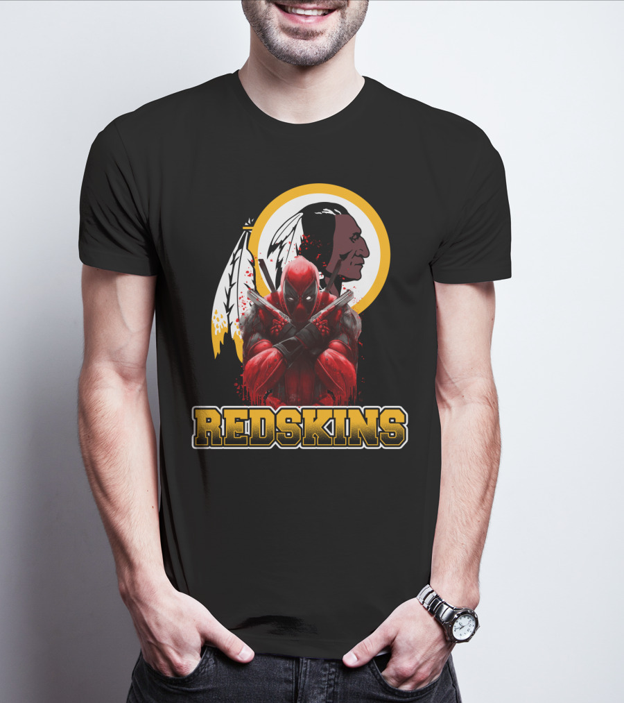 Redskins Deadpool Crossover Nfl Superhero T-Shirt