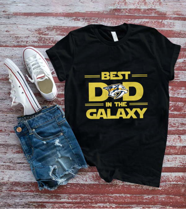 Best Dad In The Galaxy Nashville Predators T-Shirt