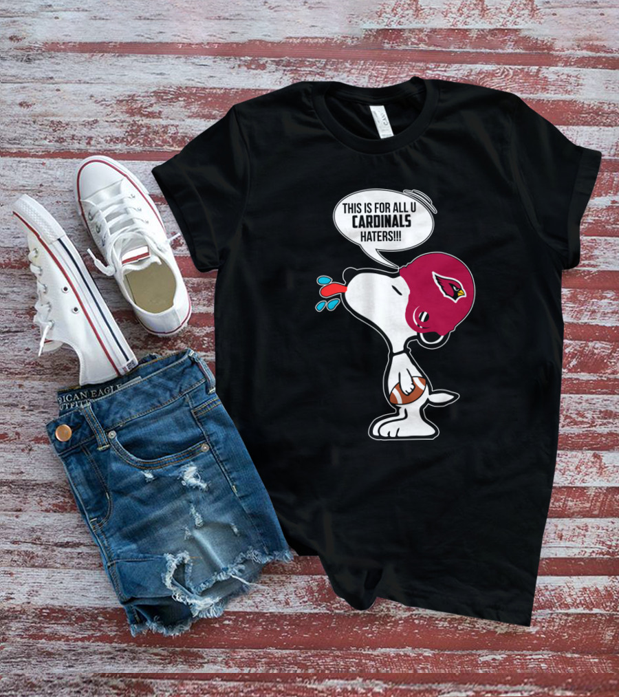Snoopy Arizona Cardinals Helmet Football Fans Cardinals Haters T-Shirt