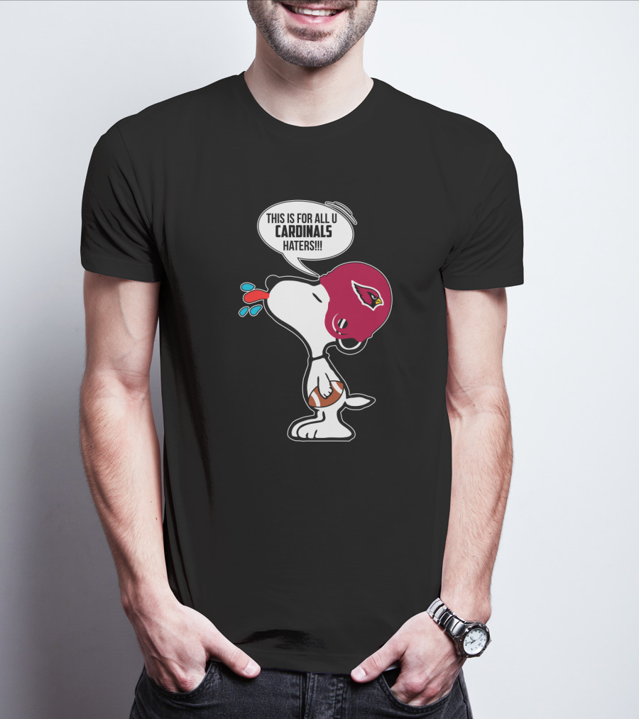 Snoopy Arizona Cardinals Helmet Football Fans Cardinals Haters T-Shirt