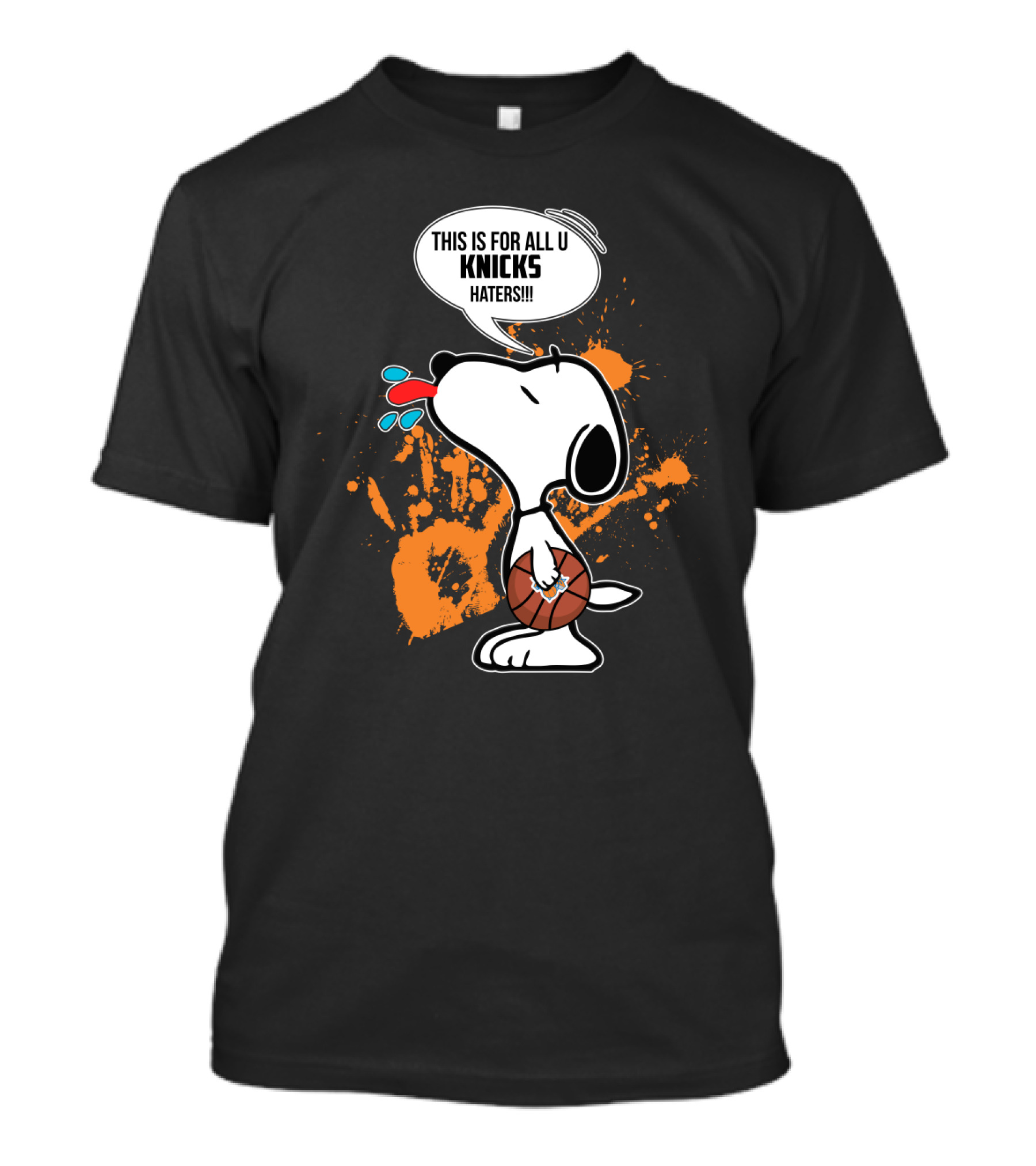 Snoopy Basketball Fan Spits Back At Knicks Haters T-Shirt