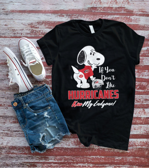 If You Don’t Like Hurricanes Kiss My Endzone Snoopy Carolina Hurricanes T-Shirt
