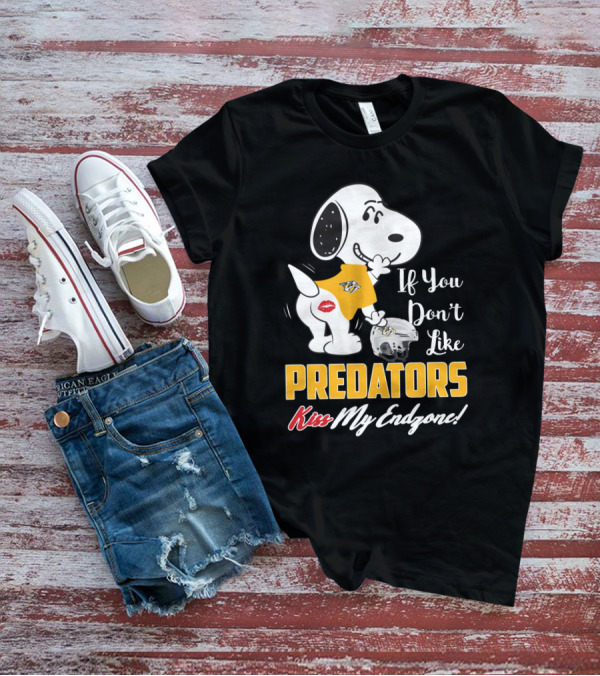 Snoopy Nashville Predators If You Don't Like Predators Kiss My Endzone T-Shirt