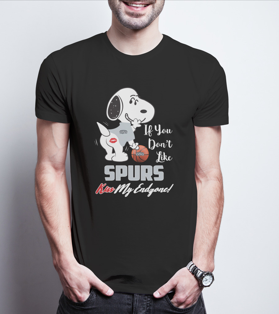 If You Don't Like Spurs Kiss My Endzone Snoopy San Antonio Spurs T-Shirt
