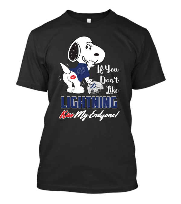 Snoopy If You Don't Like Tampa Bay Lightning Kiss My Endzone T-Shirt
