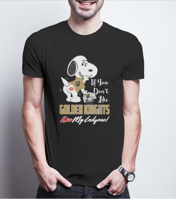 Snoopy If You Don't Like Golden Knights Kiss My Endzone T-Shirt