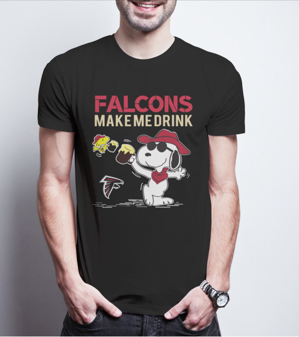 Falcons Make Me Drink Snoopy Atlanta Falcons Fan T-Shirt