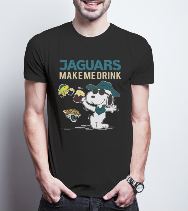 Jaguars Make Me Drink Snoopy For Jacksonville Jaguars Fans T-Shirt