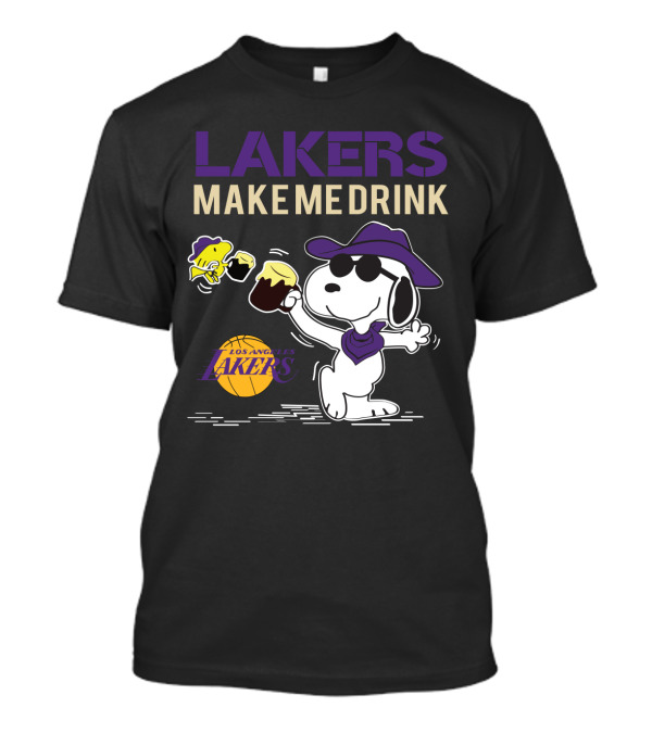 Snoopy Los Angeles Lakers Make Me Drink T-Shirt