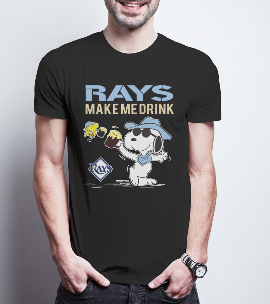 Rays Make Me Drink Snoopy Tampa Bay Fans T-Shirt