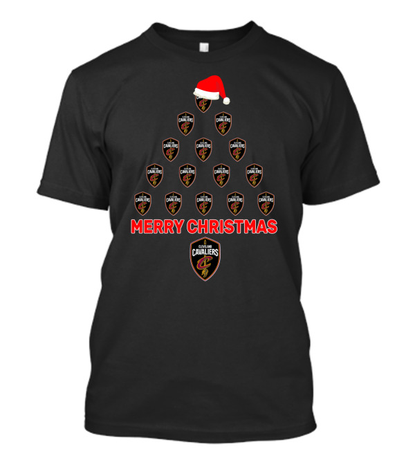Merry Christmas Cleveland Cavaliers Fans Christmas Tree T-Shirt