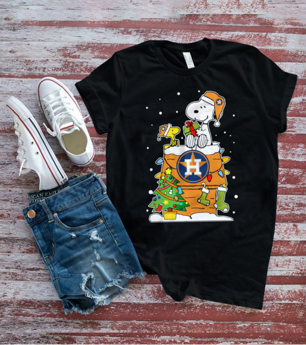 Houston Astros Snoopy Christmas Peanuts Fan Gift T-Shirt