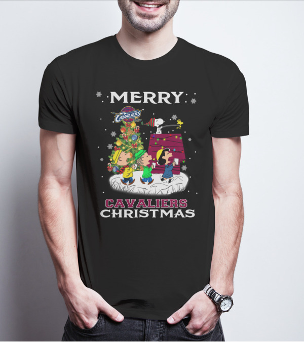 Merry Cavaliers Christmas Cleveland Snoopy Cavaliers T-Shirt