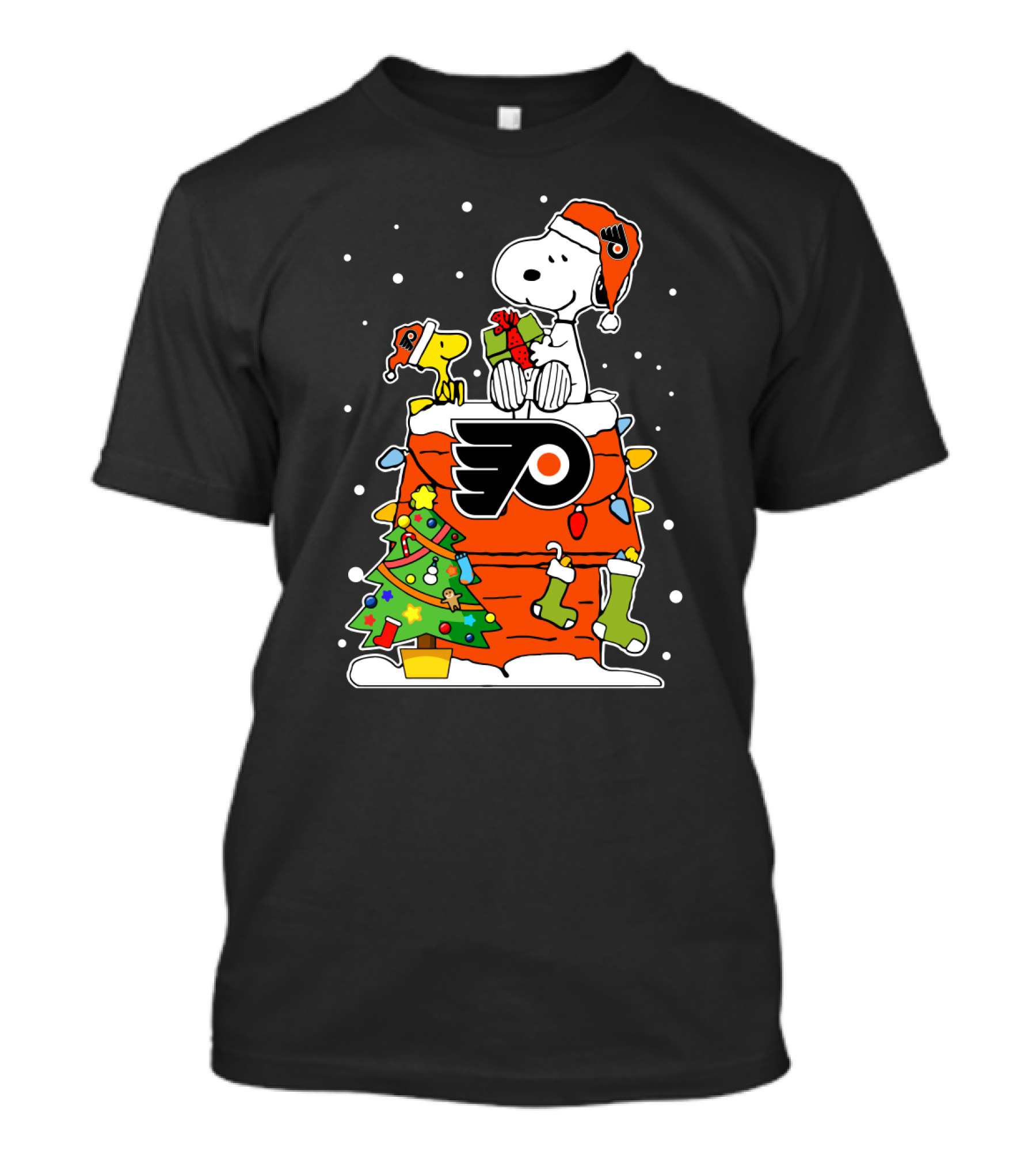Philadelphia Flyers Snoopy Woodstock Christmas Winter Cheer T-Shirt