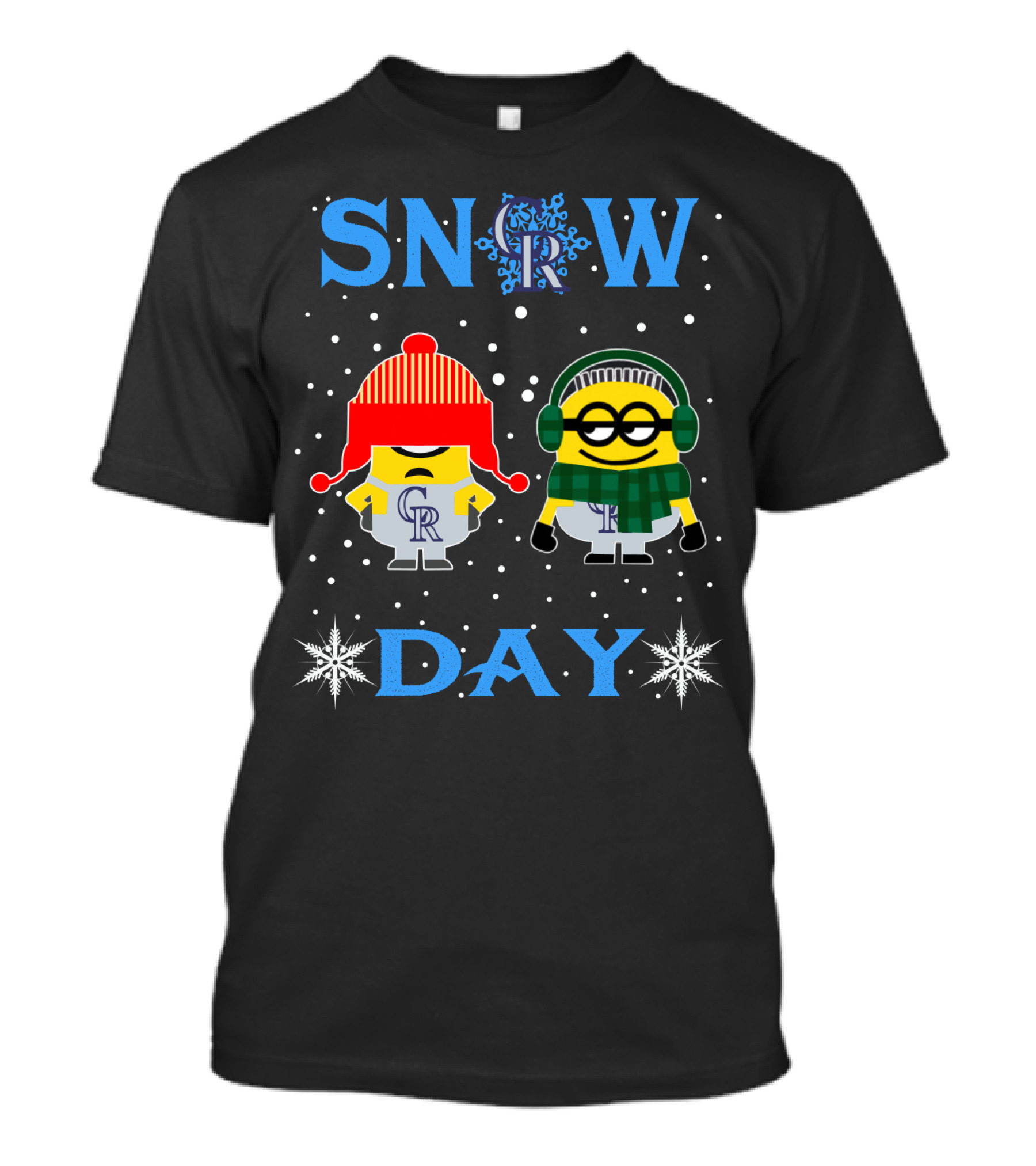 Colorado Rockies Minions Snow Day Fun T-Shirt