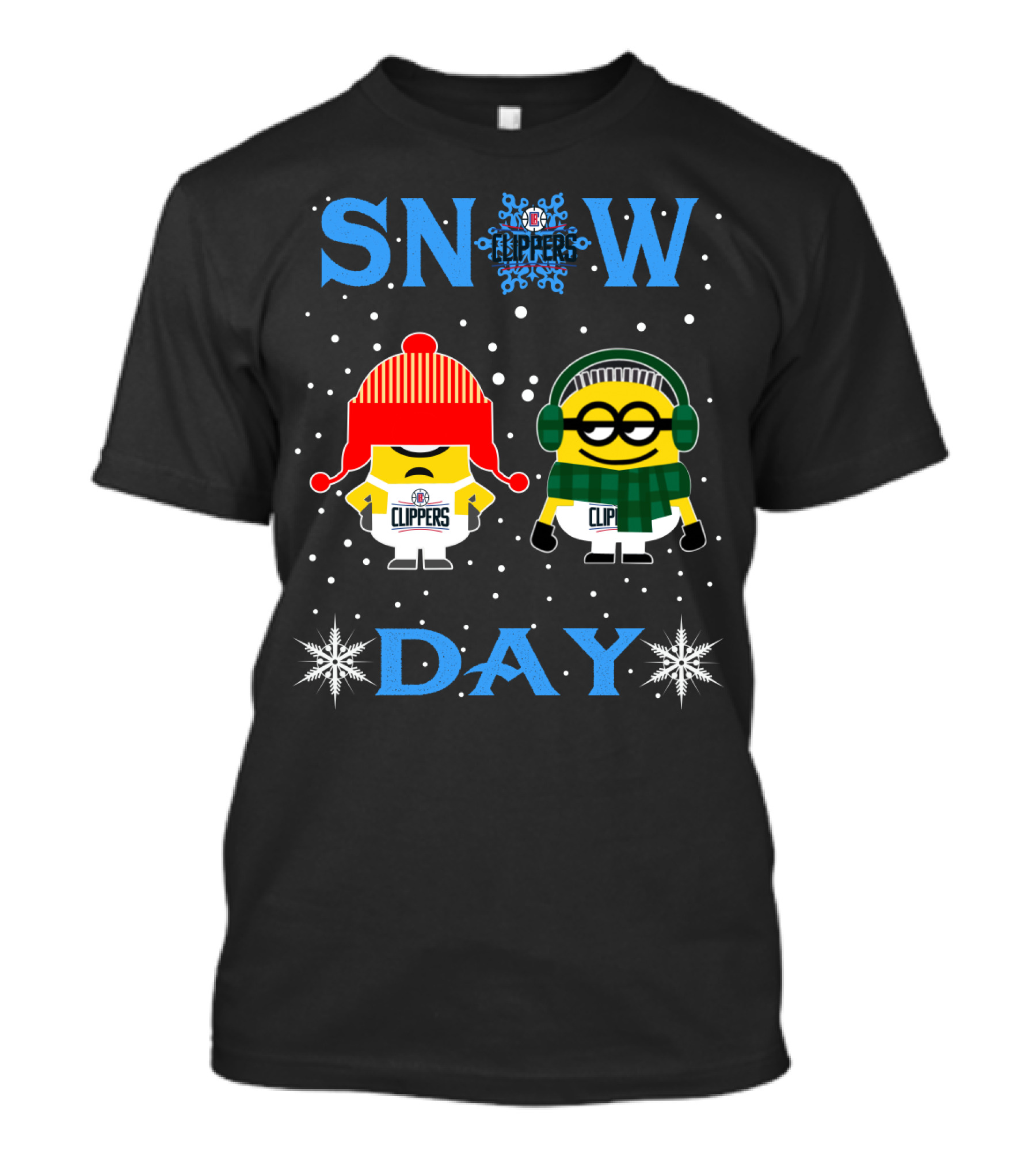 Snow Day For La Clippers Vs Minion Fans T-Shirt